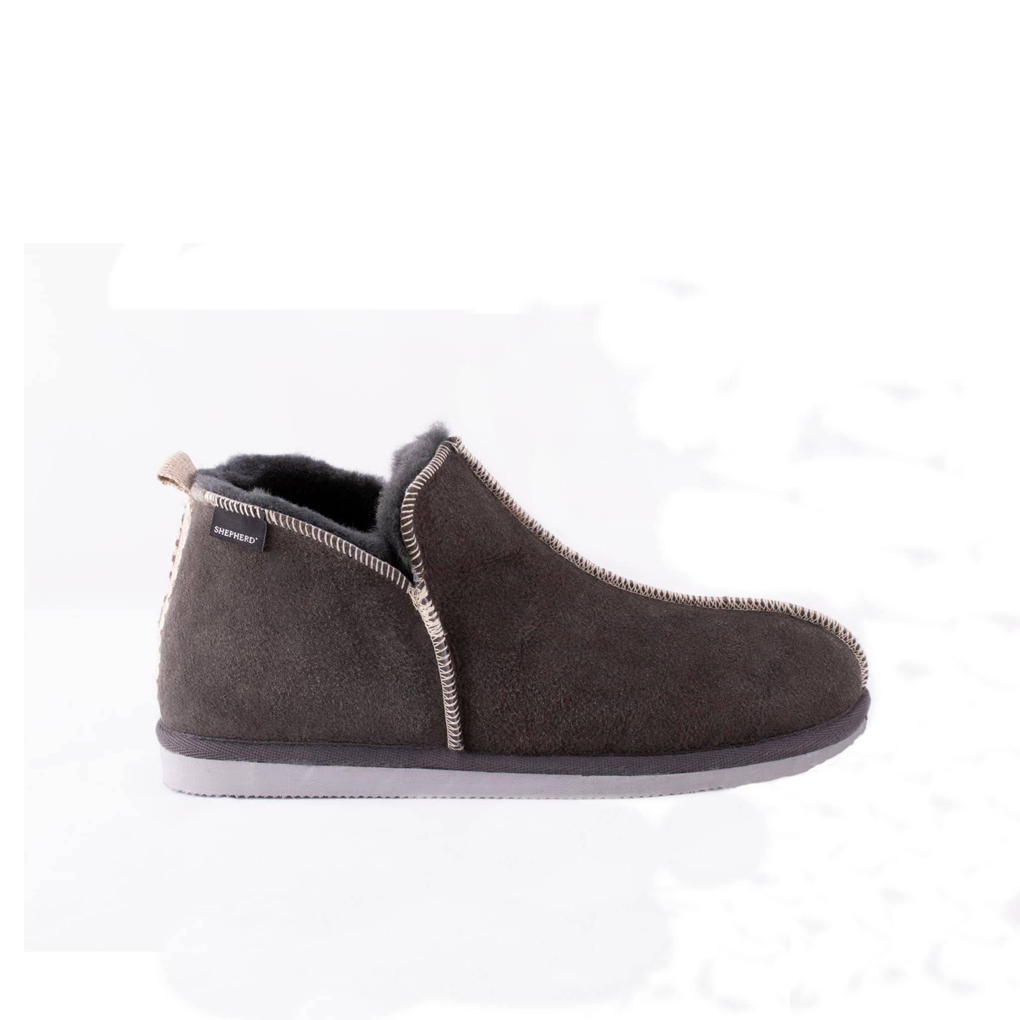 mens grey sheepskin slippers