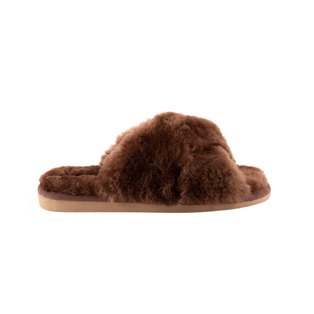 Shepherd Jenny sheepskin slippers for women.