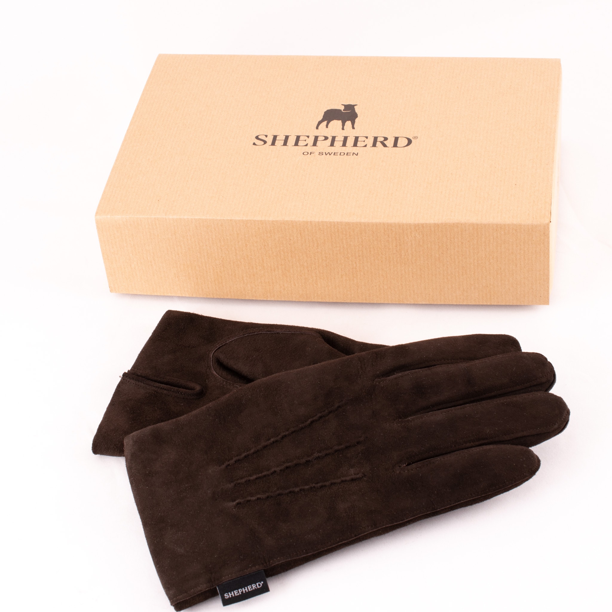 Shepherd glove in suede lined with wool